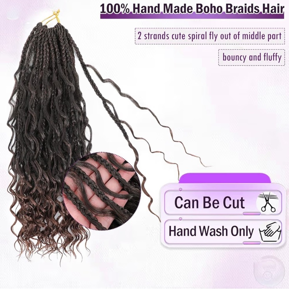 Goddess Dark Brown Braided Hair Extensions - Picture 5 of 5